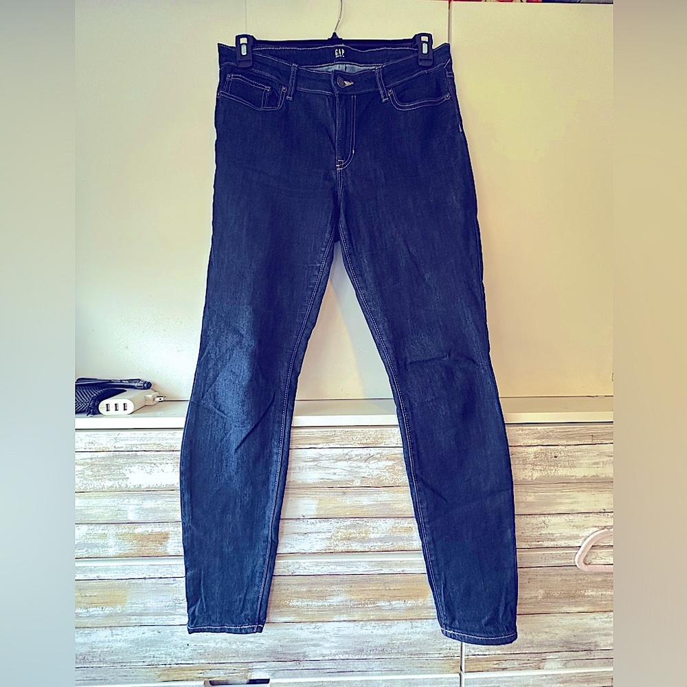 👖 GAP Women’s Legging Jeans Size 30 Regular Dark Wash Skinny Stretch Denim